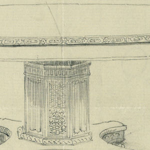 Drawing, Design for Round Table on Elaborate Base, 1900–05
