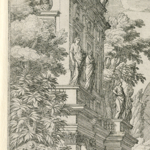 Print, Set Design for Scene 3, "La Vita Humana overo," from "Il Trionfo della Pieta", 1658