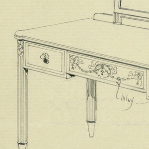 Drawing, Design for Toilet Table