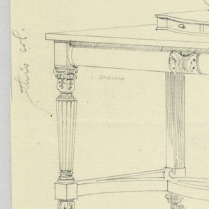 Drawing, Design for Toilet Table