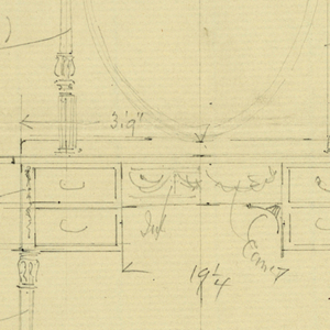 Drawing, Design for Toilet Table