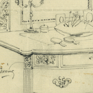 Drawing, Design for Toilet Table