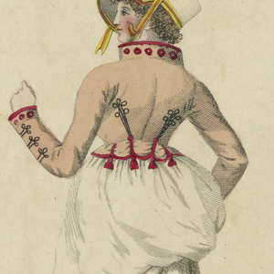 Print, Fashion plate of dress with Spencer jacket, 1799