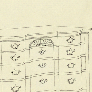 Drawing, Design for Highboy and Chest