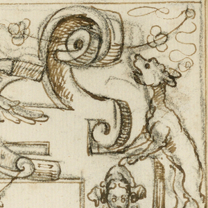 Drawing, Grotesque Design, early 17th century