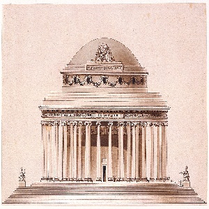Drawing, Temple of Curiosity, ca. 1790