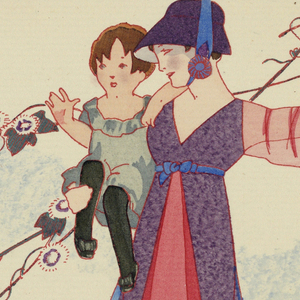 Print, Gazette du Bon Ton (Journal of Good Taste), Vol. 1, No. 11, La Jeune Maman (The Young Mom), Plate 3, September 1913