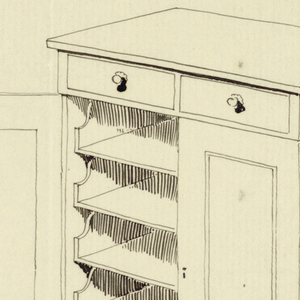 Drawing, Design for Highboy and Chest