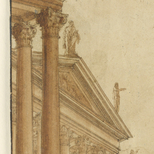 Drawing, Stage Design, Apollo with Famous Men and Muses, early 19th century