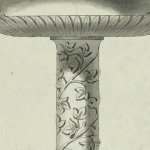 Drawing, Project for a marble flower bowl, 1800–1825