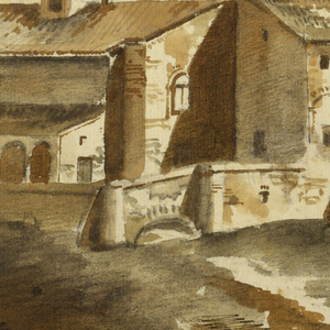 Drawing, View of a Monastary, 1750–1800