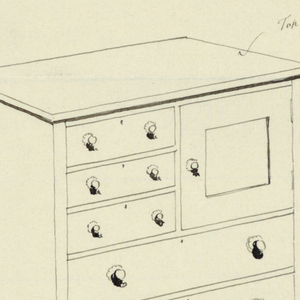 Drawing, Design for Highboy and Chest