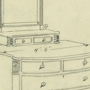Drawing, Design for Bureau