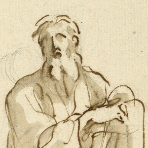 Drawing, Standing Bearded Man, early 19th century