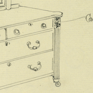 Drawing, Design for Bureau