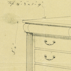 Drawing, Design for Bureau