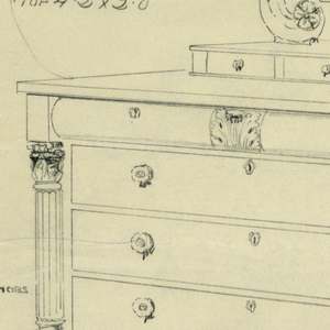 Drawing, Design for Bureau