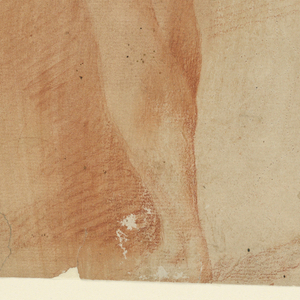Drawing, Drawing. Nudes. a. A standing young man, seen from the back, b. a seated boy with raised arms and raised left leg, ca. 1721