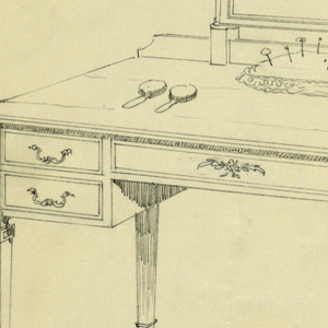 Drawing, Design for Toilet Table