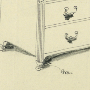 Drawing, Design for Bureau