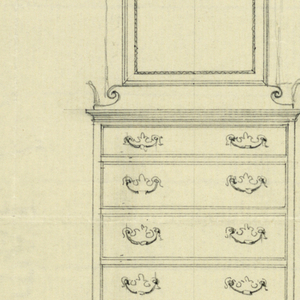 Drawing, Design for Highboy and Chest