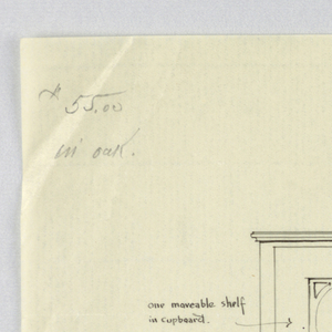 Drawing, Design for Highboy and Chest