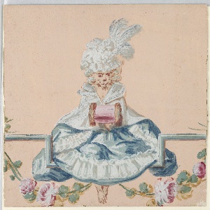 Drawing, Singerie: Female Monkey,, 1860–90