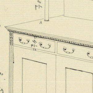 Drawing, Design for Highboy and Chest