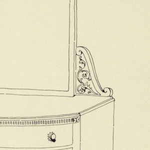 Drawing, Design for Bureau