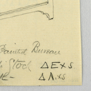 Drawing, Design for Bureau