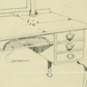 Drawing, Design for Toilet Table