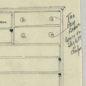 Drawing, Design for Highboy and Chest
