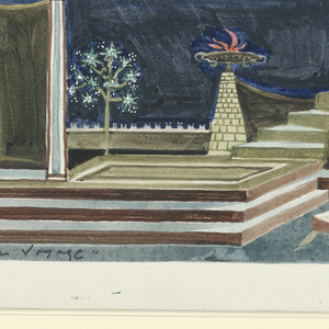 Drawing, Stage Design: Night, for Maiden Voyage, 1955