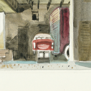 Drawing, Stage Design: Manos Garage, for Ilya Darling, 1967