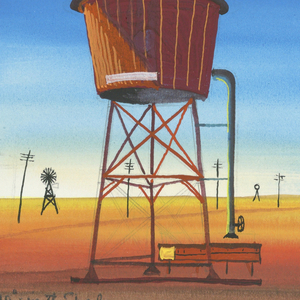 Drawing, Set Design: Railroad Stop, for 110 in the Shade, 1963