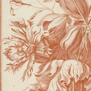 Print, Basket of Flowers, Plate, ca. 1760