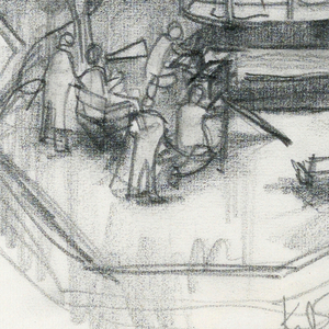 Drawing, Set Design: "Merton of the Movies," for Tyrone Guthrie Theatre, 1968