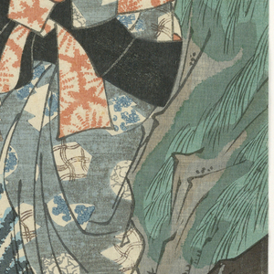 Print, Woman washing fabric in a stream, 1857