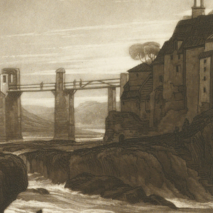 Print, Lauffenbourg on the Rhine, 1811