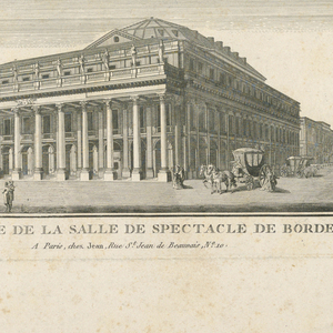Print, Le Salle de Spectacle, Bordeaux, 1780–1790