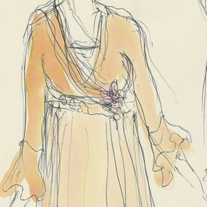 Drawing, Costume Design: Judith, for Hayfever, 1970