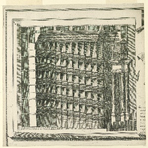Print, Section of the House and Proscenium, ca. 1720