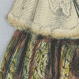 Pring, Paper Doll Costume in White Fur with Pink Bow, 1876–80