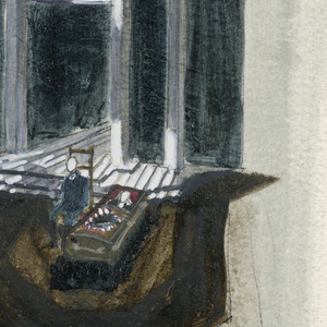 Drawing, Stage Design: Act II, Scene 2, for Mourning Becomes Electra, 1969