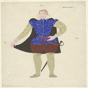 Drawing, Costume Design: Lord Darnley, for Queen of Scots