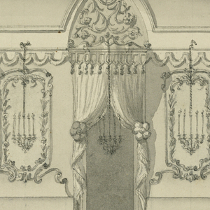 Drawing, Elevation of a Salon, 18th century