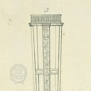 Drawing, Design for a Tripod and Fireplace, late 18th–early 19th century
