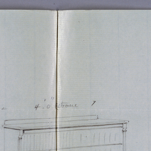 Drawing, Design for Bookcase