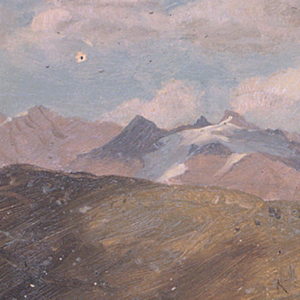 Drawing, Bavarian or Swiss Alps, 1868