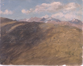 Drawing, Distant Alps